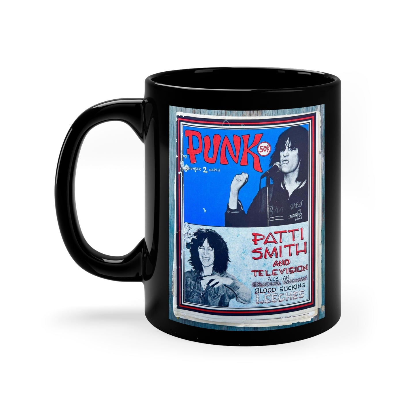 Patti Smith Punk Rock Magazine Cover - 11oz Black Mug