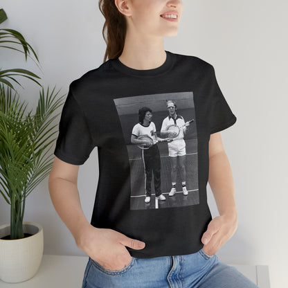 Tennis Rocks! Elton John and Billie Jean King Unisex Jersey Short Sleeve Tee