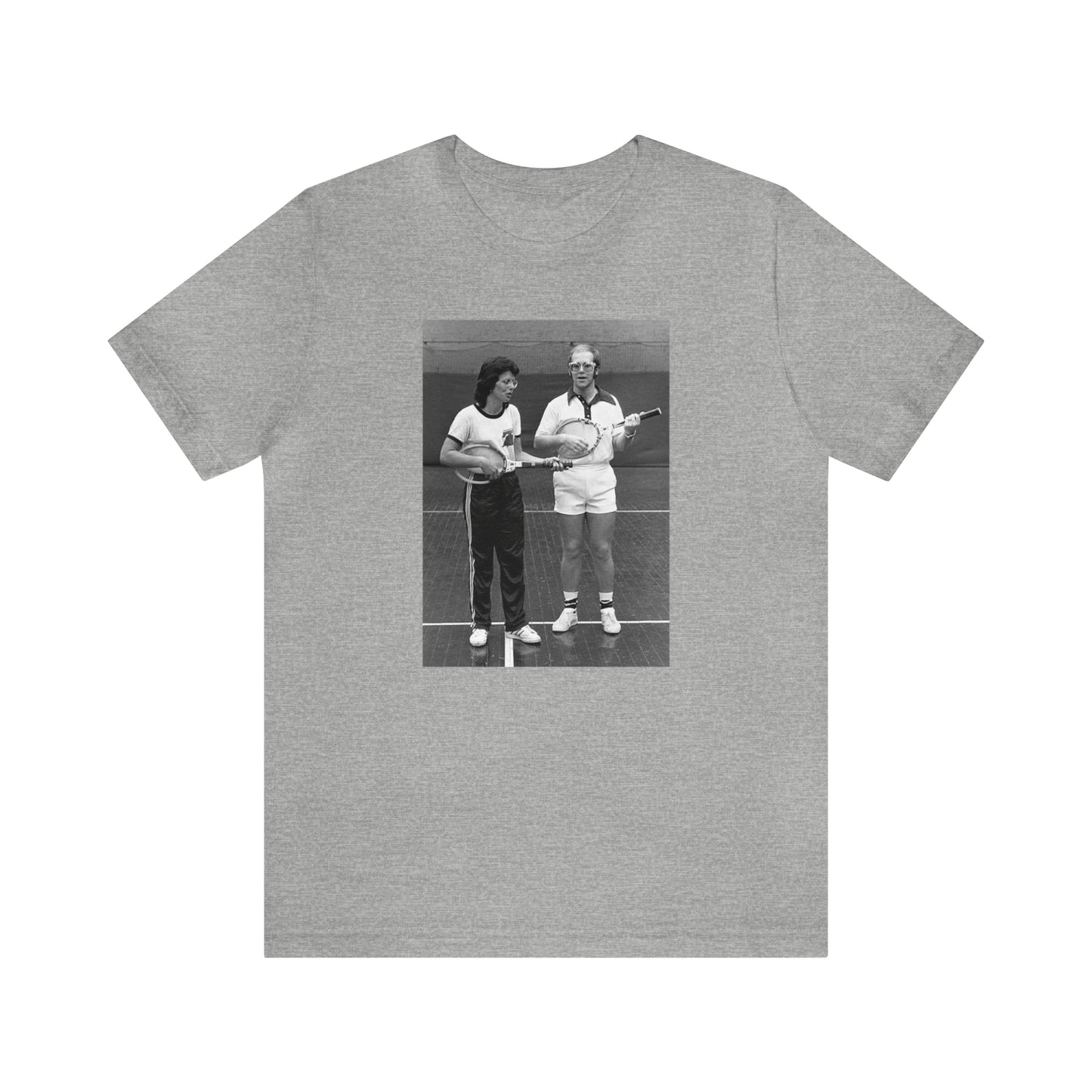 Tennis Rocks! Elton John and Billie Jean King Unisex Jersey Short Sleeve Tee