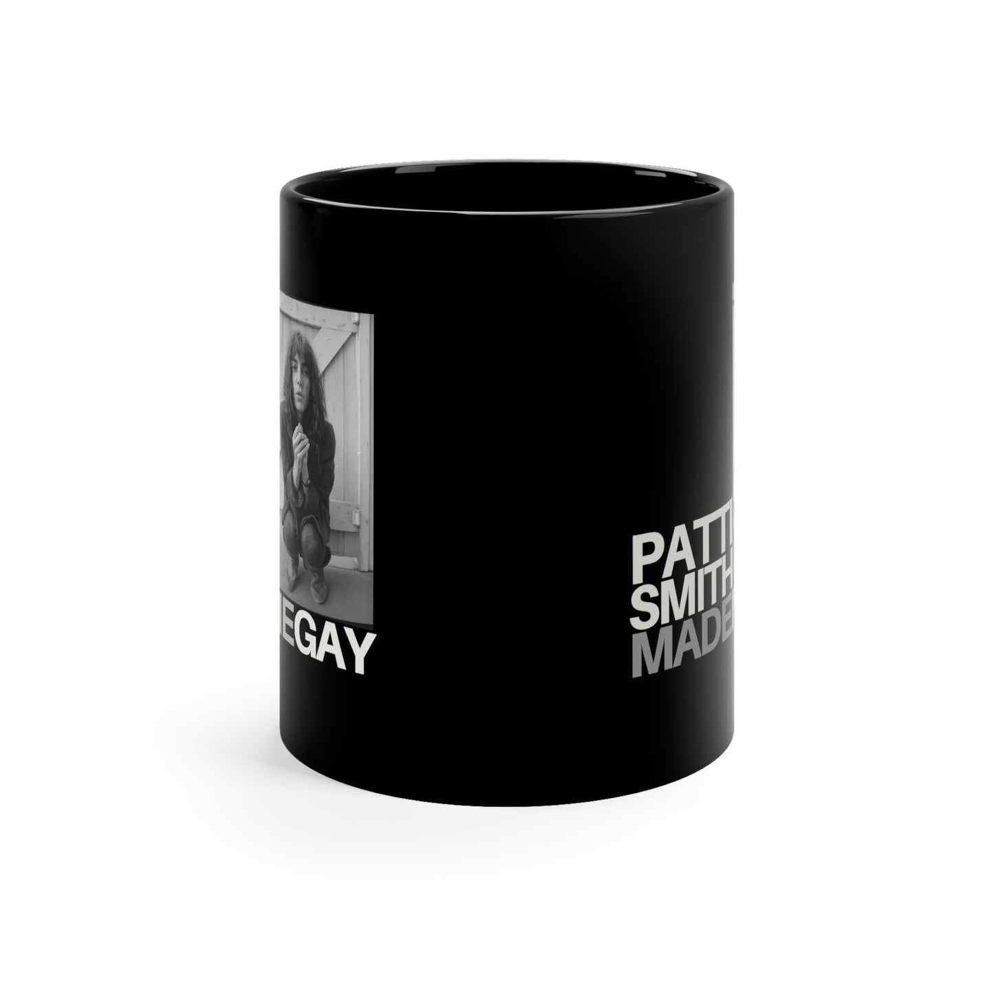 Patti Smith Made Me Gay - Punk Rock Coffee Mug - A Melody of Rebellion and Queer Pride!