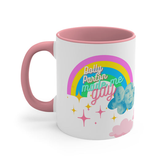 Dolly Parton-Inspired Coffee Mug - 'Dolly Parton Made Me Gay' - Celebrate Pride with a Legendary Icon