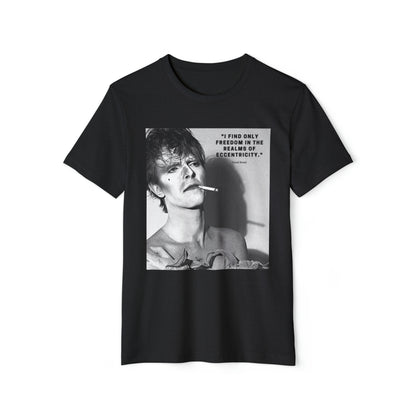 David Bowie Eccentric - Unisex Recycled Organic T-Shirt