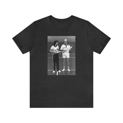 Tennis Rocks! Elton John and Billie Jean King Unisex Jersey Short Sleeve Tee