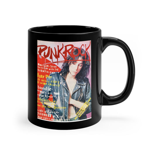 Patti Smith Punk Rock Magazine Cover - 11oz Black Mug