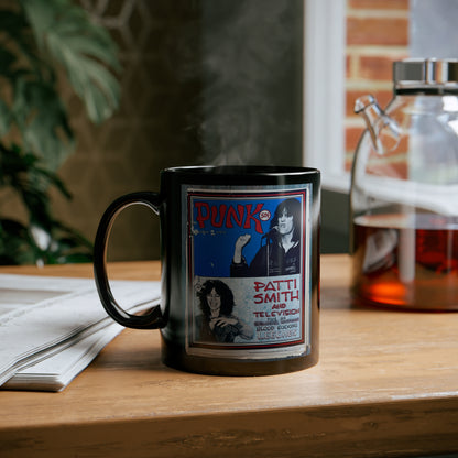 Patti Smith Punk Rock Magazine Cover - 11oz Black Mug