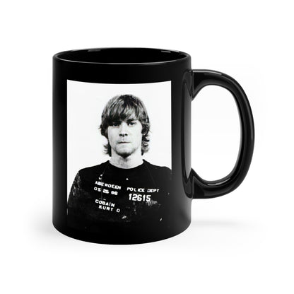 Kurt Cobain Mugshot - 11oz Black Mug