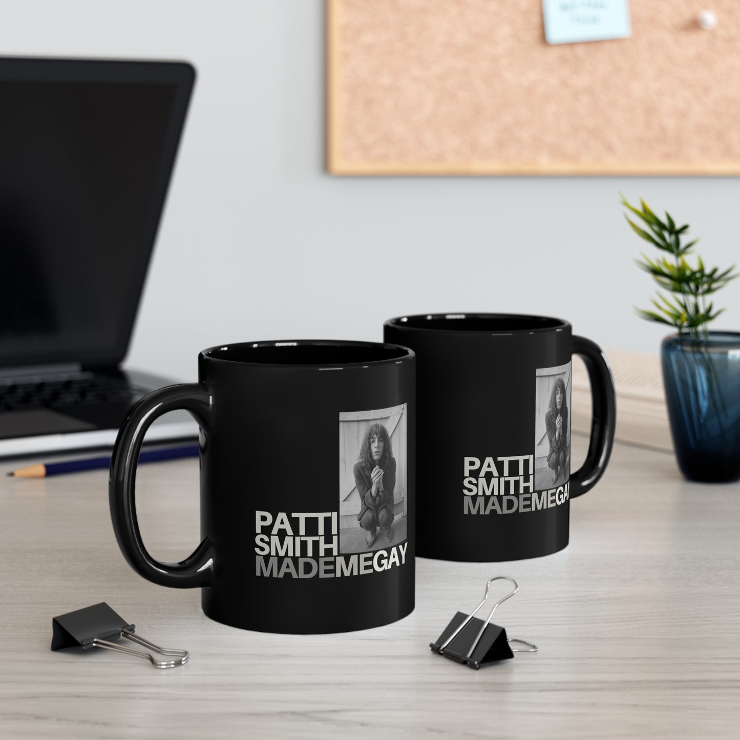 Patti Smith Made Me Gay - Punk Rock Coffee Mug - A Melody of Rebellion and Queer Pride!