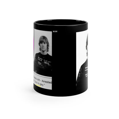 Kurt Cobain Mugshot - 11oz Black Mug