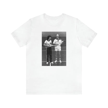 Tennis Rocks! Elton John and Billie Jean King Unisex Jersey Short Sleeve Tee