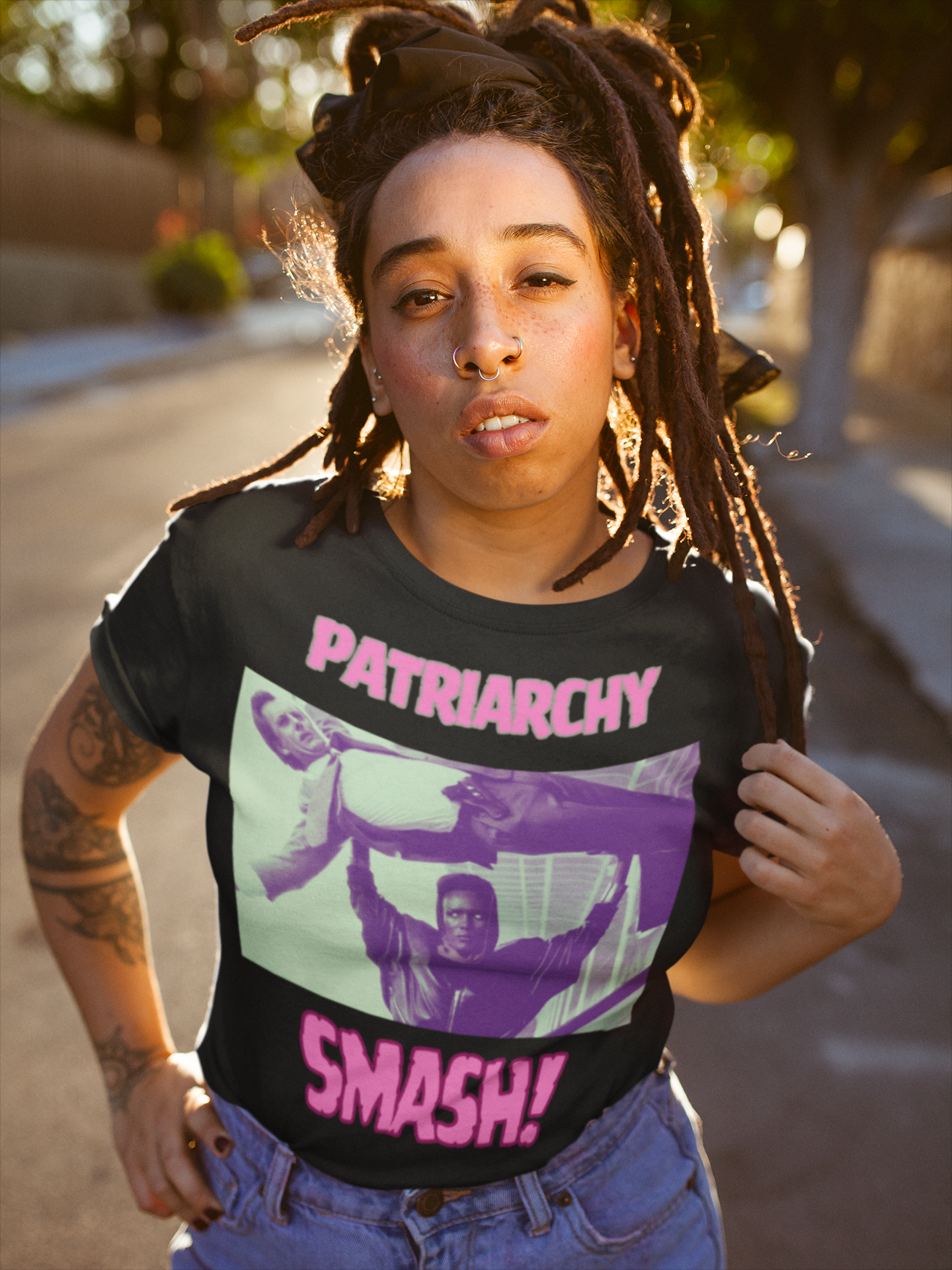 Grace Jones - "Patriarchy Smash!" Unisex Jersey Short Sleeve Tee