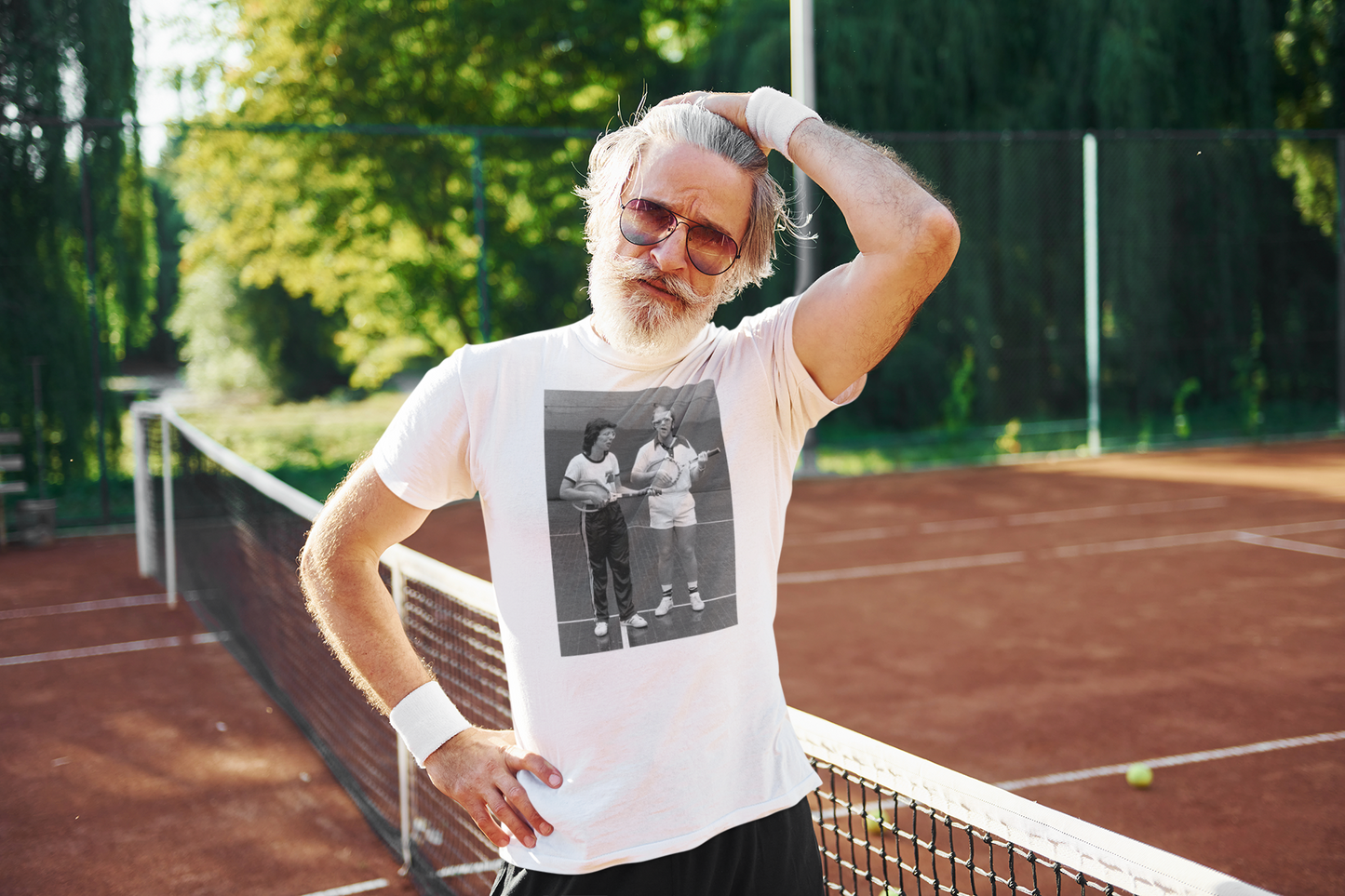 Tennis Rocks! Elton John and Billie Jean King Unisex Jersey Short Sleeve Tee