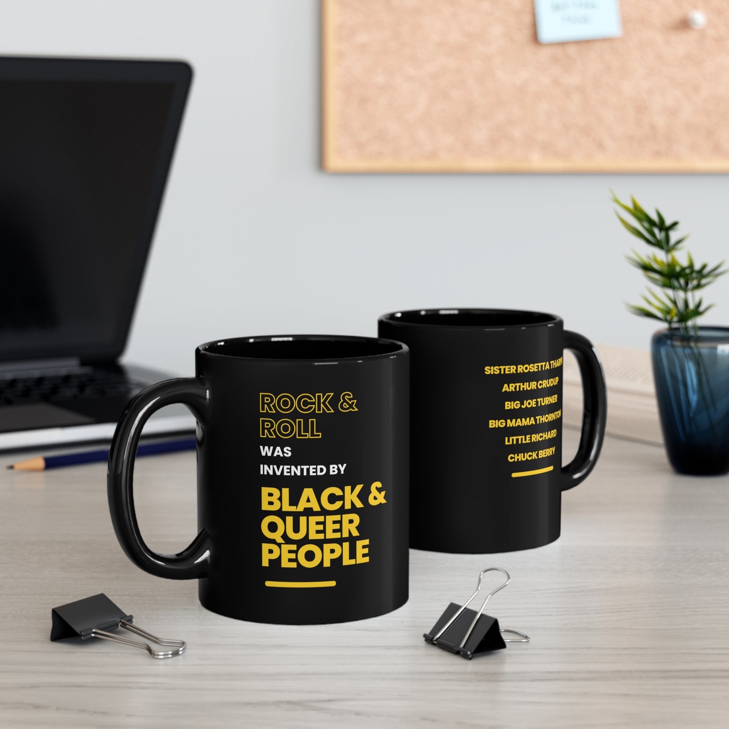 Empowering 11oz Coffee Mug - Celebrating Black and Queer Pioneers of Rock & Roll